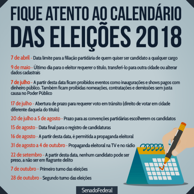 calendario eleicoes 2018