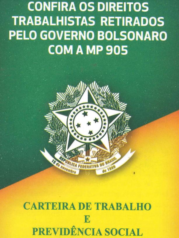 carteira verde amarela centrais sindicais