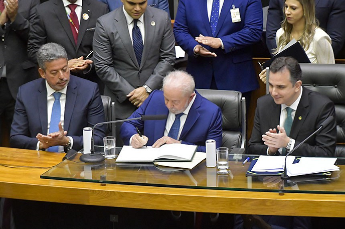 lula entre lira pacheco posse congresso