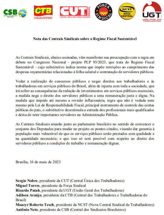 nota centrais arcabouco fiscal